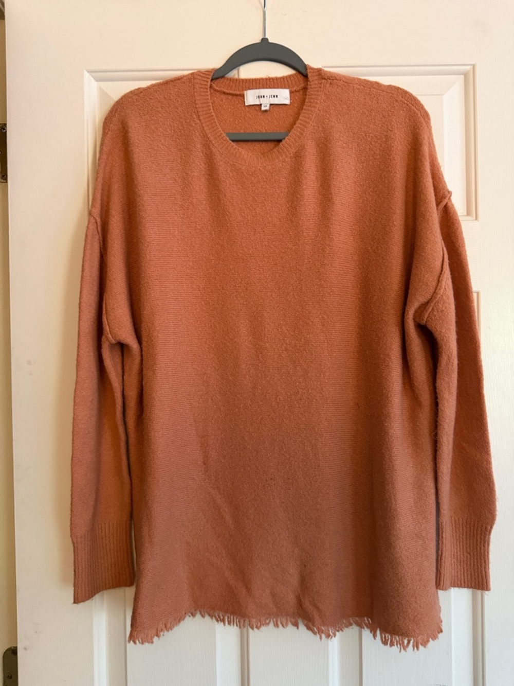 John + Jenn Burnt Orange Crewneck Sweater